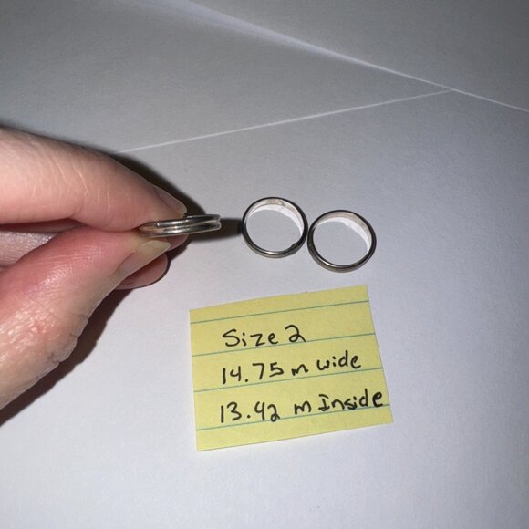 Sterling Silver Thin Double Band Ring, Size 2 - Picture 3 of 15